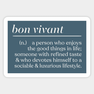 Bon Vivant // Outgoing Lover-Of-Fun Typography Gift Sticker